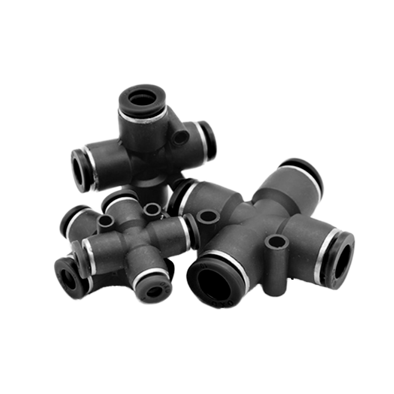 GEYA PZA 4-WAY Series Quick Pneumatic Parts One Key Connector Straight Connector Push Type Pneumatic Quick Insertion Accessory