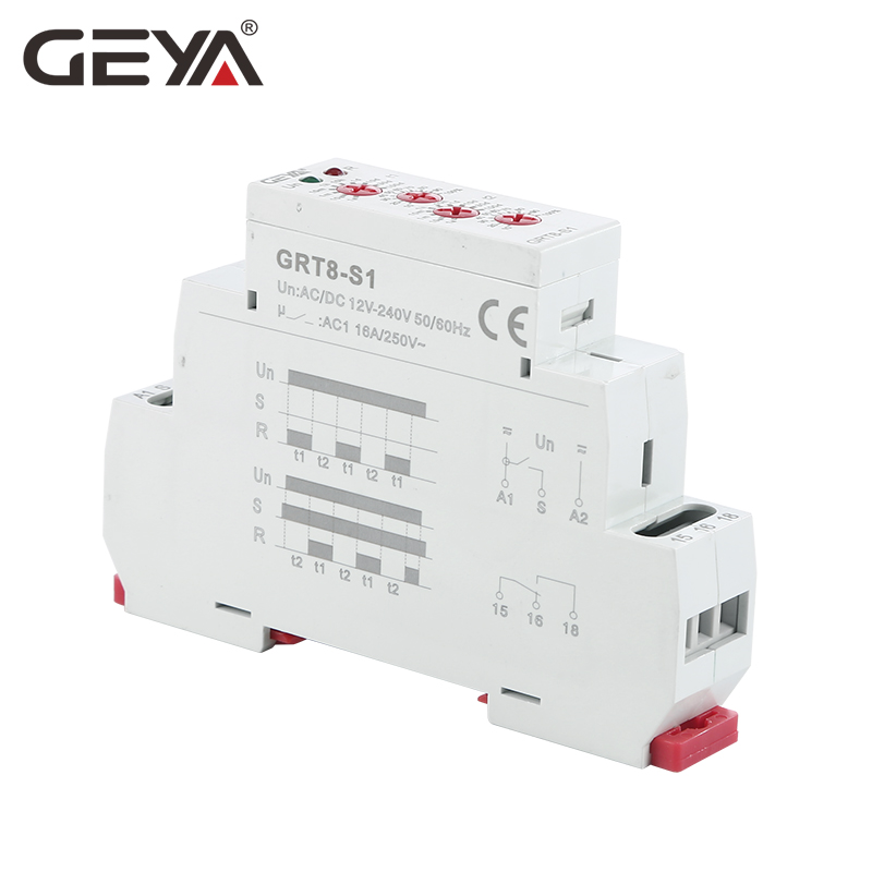 GEYA Electric Factory Shop GRT8-S1 A230 Adjustable Protective Time Relay Cycler 12v 24v 48 Volt DC Relay Price
