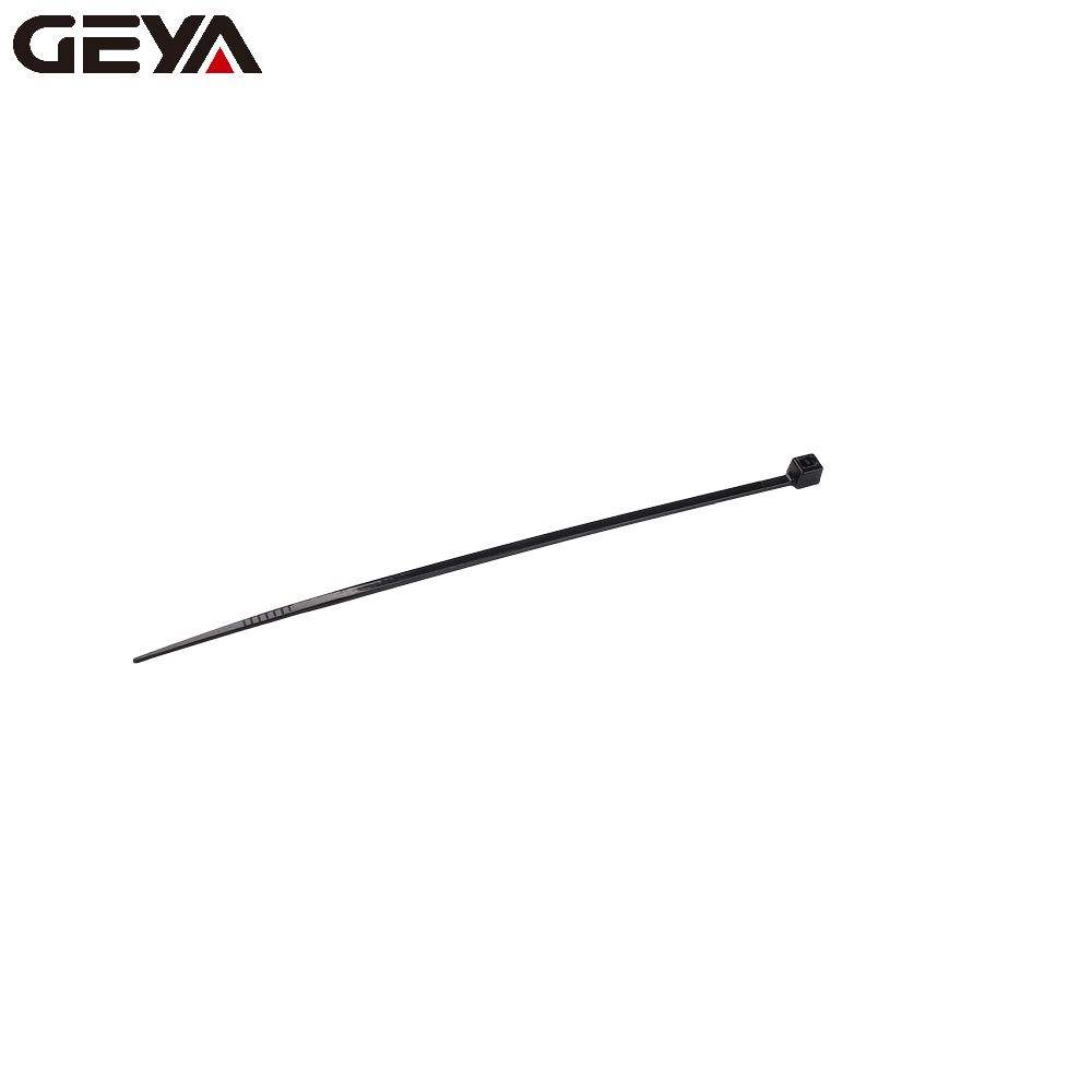GEYA Plastic PA66 Nylon Pull Tight Fasten Cable Tie for Industrial Application Black Cable Tie