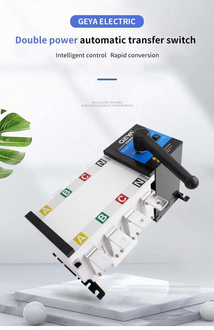 GEYA Top 10 Suppliers Ats Dual Power Automatic Changeover Switch Controller Generator  32a 4p 16a 250a 100a 16a-100a OEM FACTORY