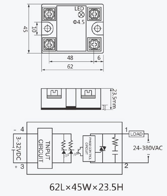 GEYA GSR2-1-100DA Solid State Relay DC to AC Single Phase Protection Relay Electrical Equipment SSR Solid State Relay