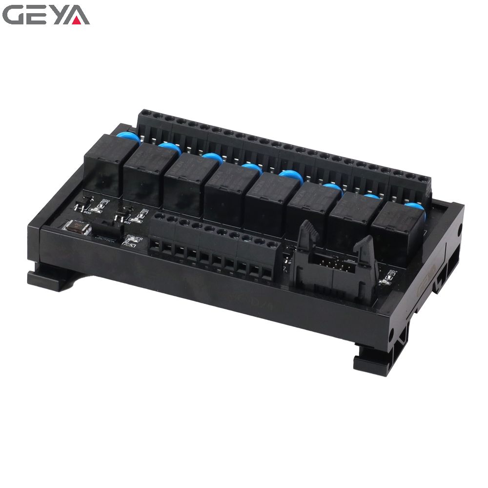 GEYA FY-T73-4C-12V 24V DIN Rail Mount 4 Channel Relay Module 1 SPDT 5V 12V 24V DC/AC230V Interface Relay Module