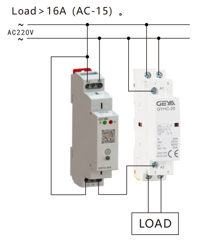 GEYA GRT8-WS WIFl Time-control Relay AC/DC110V-240V Tuya Smart Adjustable Timer Relay
