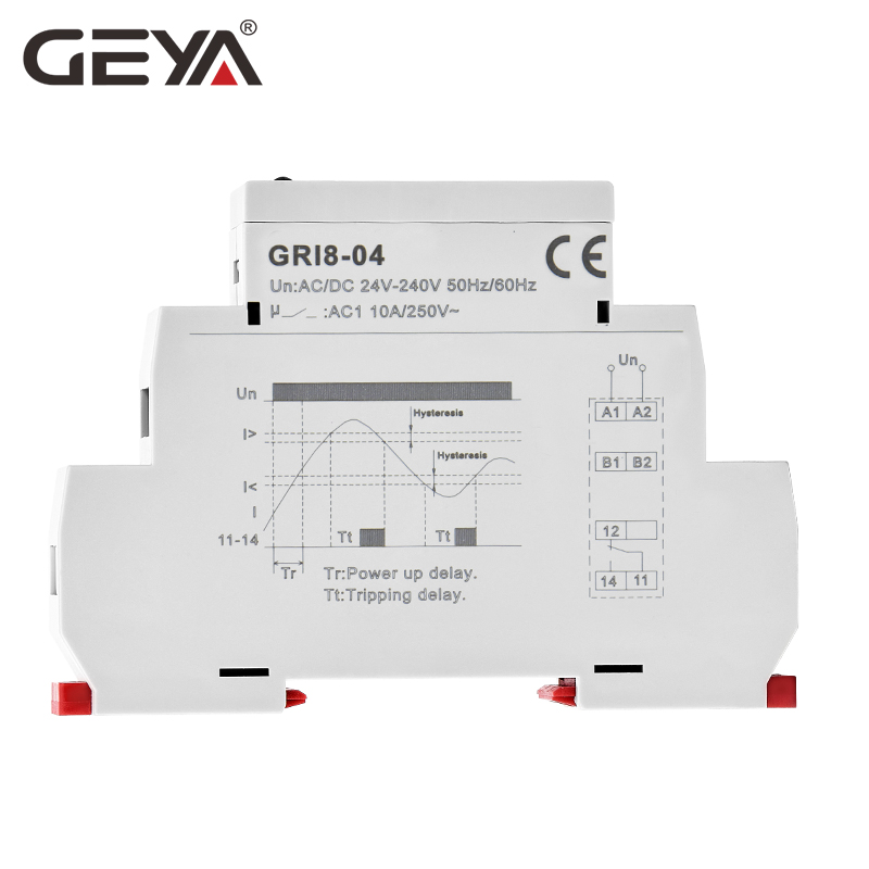 GEYA GRI8-02 0.5A 0.05 0.5A Low Stock  Current Monitoring Relay