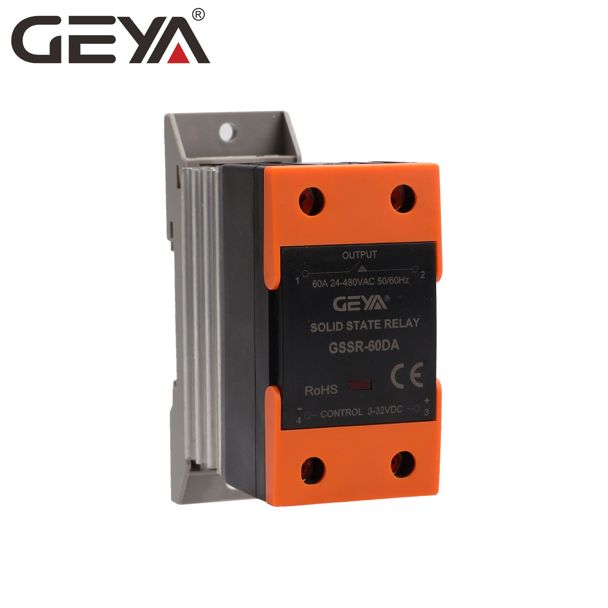 GEYA GSR2-1 10DA-120DA Best Miniature 24vac 40a Ssr Solid State Relay with Radiator Dc to Ac 50 Amp 80a 20a 3v 90 Amp