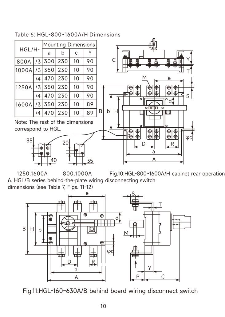 GEYA HGL Factory Price Direct Selling Three Phase Hangeover Load Isolation Switch 3p/4p Manual