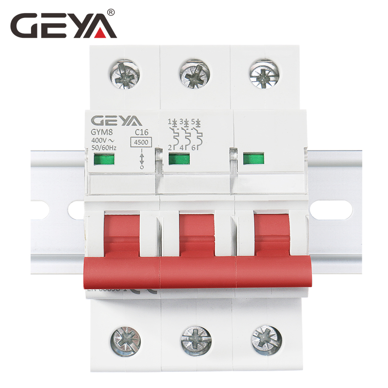 GEYA GYM8-63 China Wholesale 12 Years Professional Manufacturer 3 Phase Circuit Breaker AC DC MCB B C D Curve