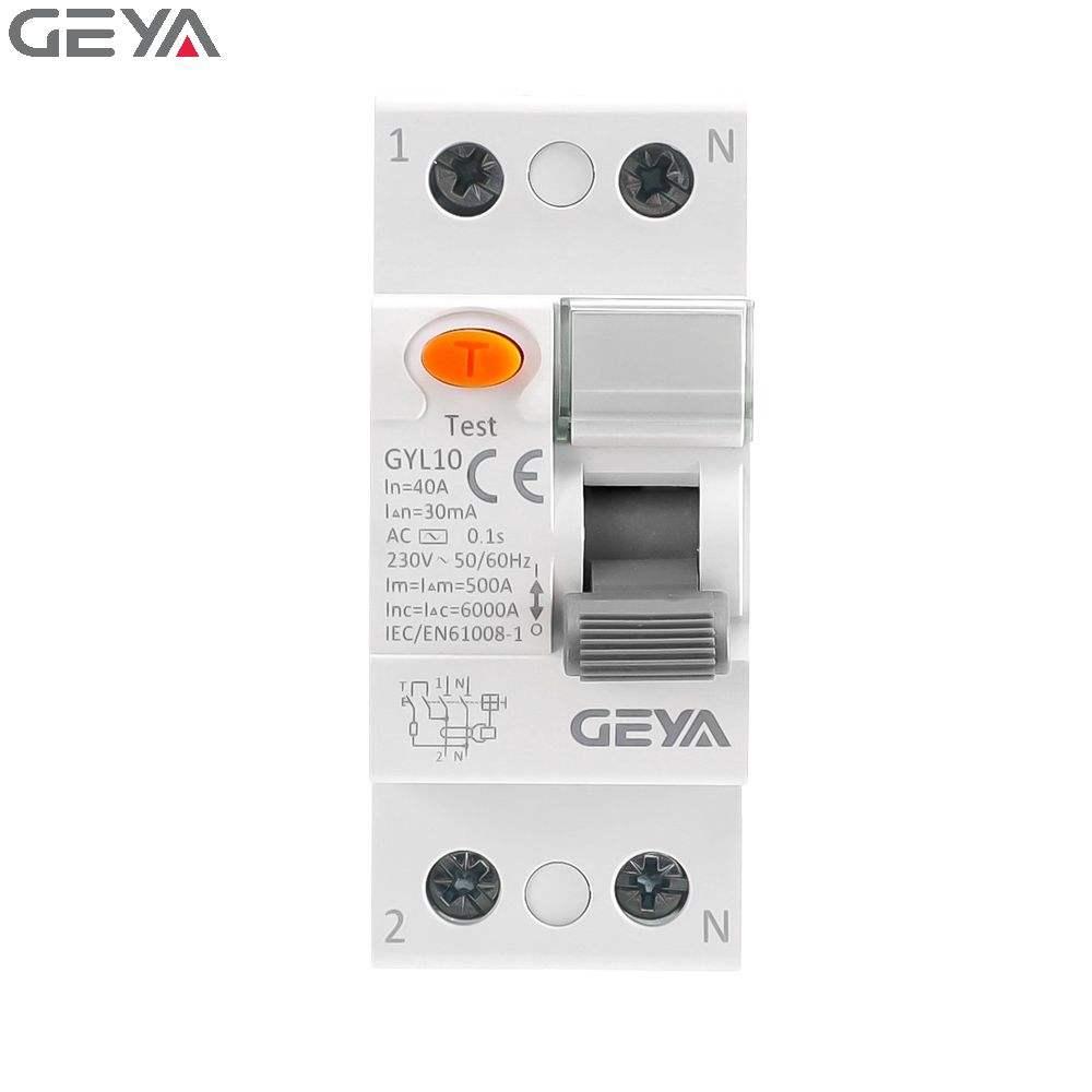 GEYA GYL10 F362 Nylon Body Electronic Magnetic Type ELCB RCCB RCBO Circuit Breaker