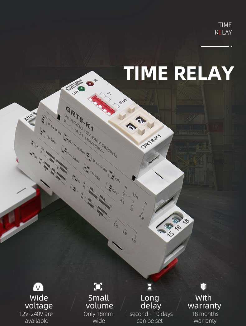 NEW ARRIVAL GEYA GRT8-K Digital Setting Timer Relay AC DC 12V 24V 220V 230V Multifunction Time Delay on off Relay
