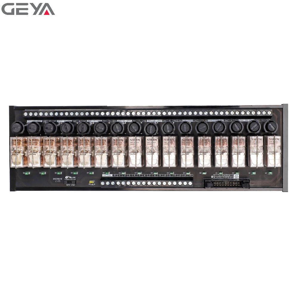 GEYA FY-NGG2R-16C+Fuse 16 Channel Relay Module with Fuse Protection 24VDC Relay