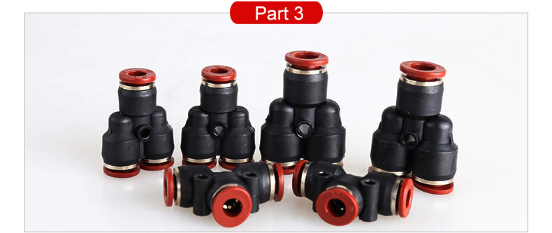 GEYA Y Type Pneumatic Rapid air Connector Fitting Tee Female Thread Connector 3 Way Air Coupler Quick Connector