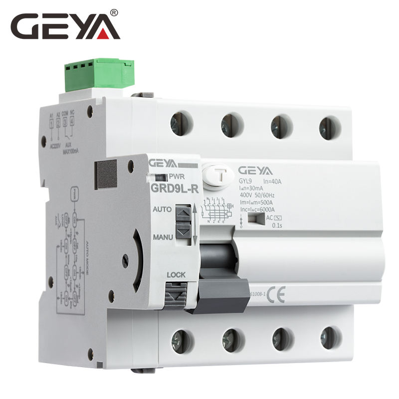 GEYA NEW RCCB Recloser Auto Recloser Switch  B Type  ID 63A 30mA RCCB 100mA 300mA ELCB RCD Automatic Rearm