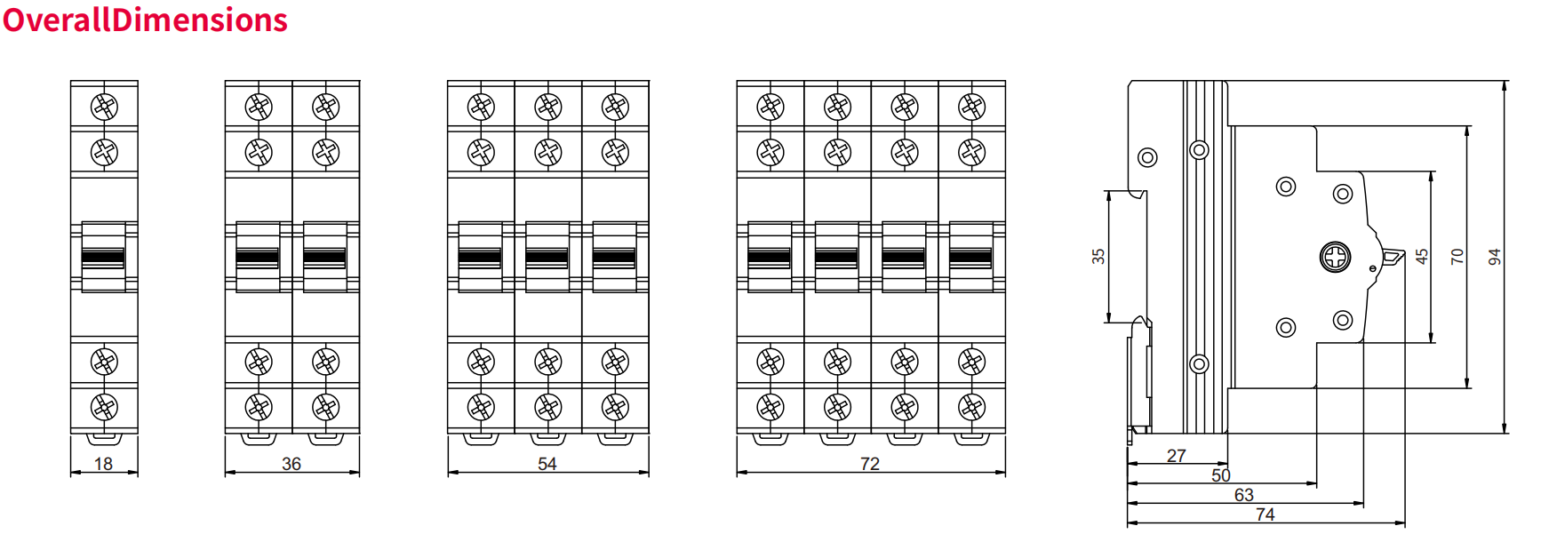 GEYA GYHO8-63 2P Changeover Switch 2p 63a 230/400vac Modular Dual Power Manual Transfer Switch PC Rail Switch 3 Poles 32a 63 ZHE