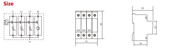 GEYA GSP9-C40-3P-40KA Din Rail Mounted Class B 60KA Lightning Arrester SPD protection AC Surge Arrester Prices