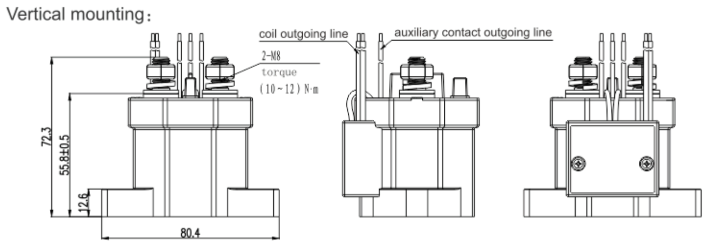 GEYA GDCR7-250T-P High Voltage Current DC Relay Contactor EV Auto Relay Industrial Relays with Epoxy Resin Seal for Ev Charging