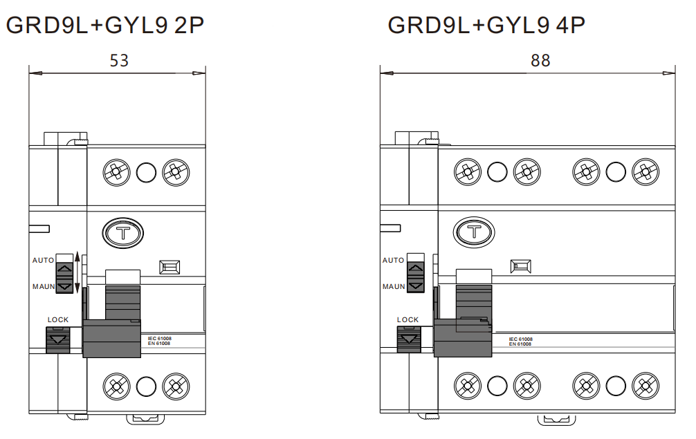 GEYA MCB/RCCB/RCBO Controlled by WiFi Instruction Manual Auto Recloser Mcb Circuit Breaker 2P 40A 30mA/100mA