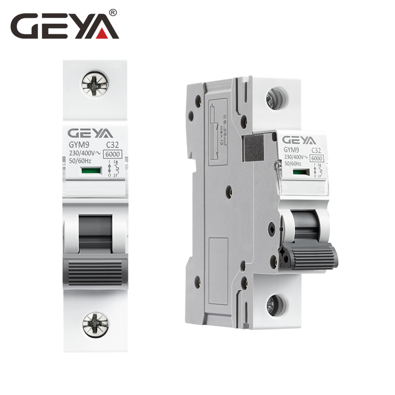 GEYA GYM9-6A-1P Type a  6KA 230V 400V 500V MCB 50/60Hz 1-63A 1P 2P 3P 4P  DIN Rail FN MCB Miniature Breaker Circuit