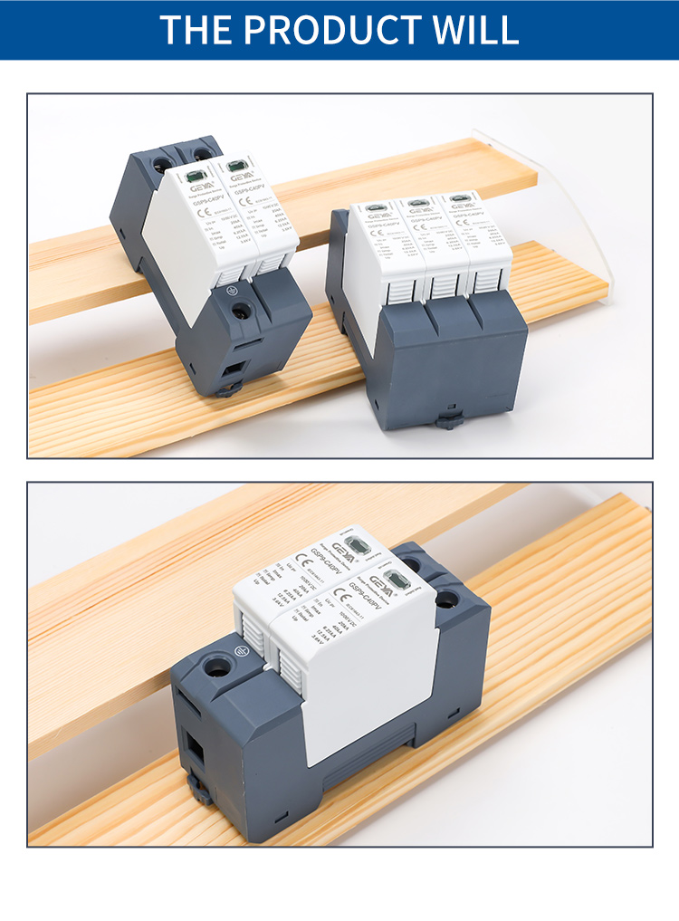 GEYA GSP9-C40PV 40KA PV 2P 600V-1500V DC Surge Protector Device Thunder Protector lightning Surge Protective spd
