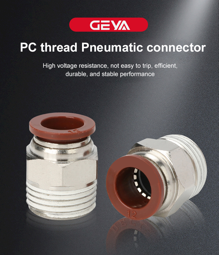 GEYA PC Thread Pneumatic Connector Pneumatic Connector air Hose Pneumatic Fitting Quick Connector Metal