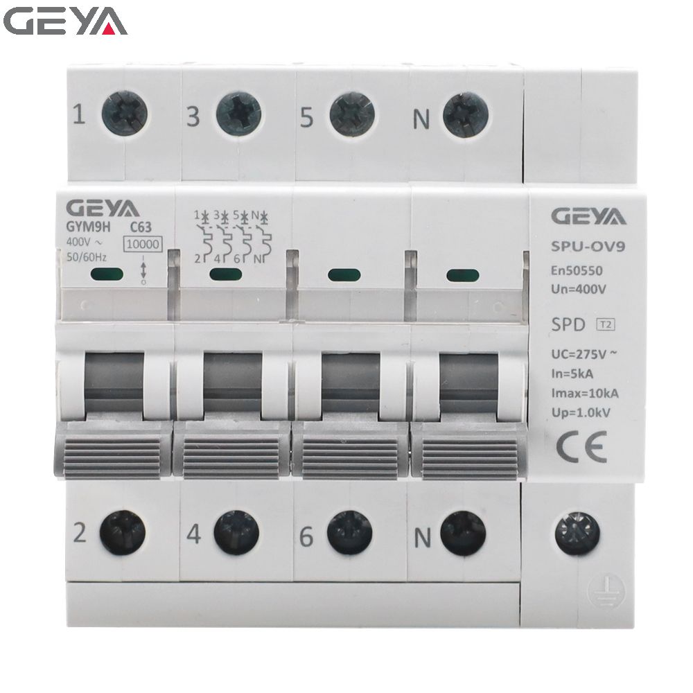 GEYA POP-2P 16-25A High Quality Type Surge Protector Devices  Material SPD Accessories MCB Circuit Breaker