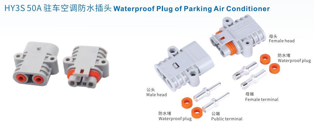 GEYA Male Female Waterproof Plug of Parking Air Conditioner Solar Connector