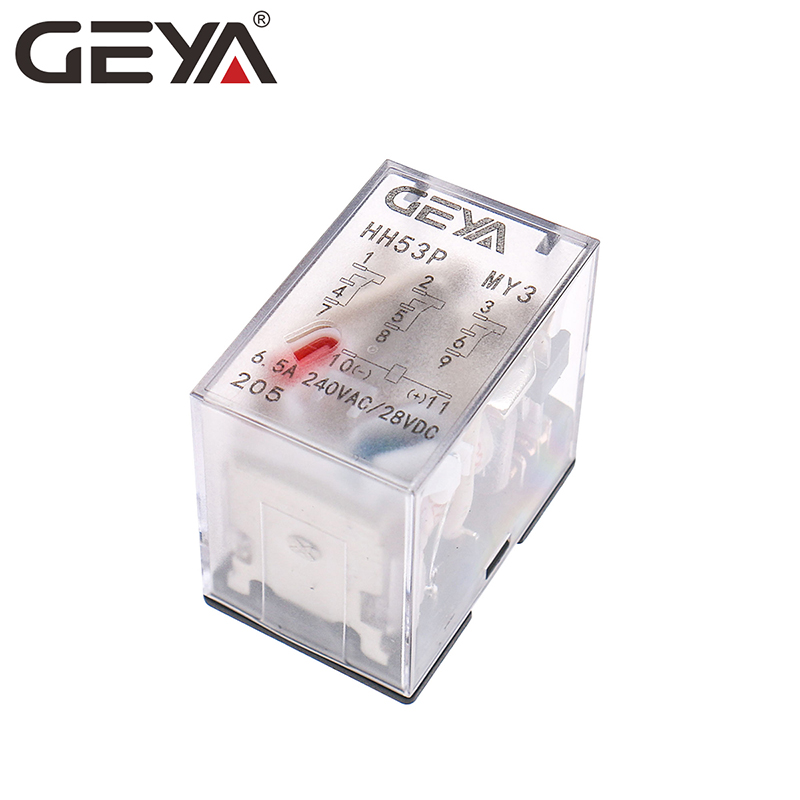 GEYA Electronic Micro Electromagnetic Relay Coil with CE HH53P MY3 11P AC 220V 6.5A