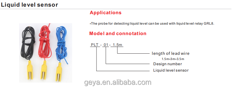 GEYA Water Liquid Level Sensors Controller Switch for Tank Probe Float Level Control 1.5m 3m 3.5m
