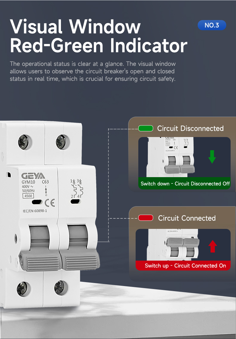GEYA GYM10T-6kA-2P 60A 2 Pole Mini Circuit Breaker 63 a Ac Mcb Zhejiang Mccb 16a40a 63a 100a 63 Amp Miniature Circuit Breaker