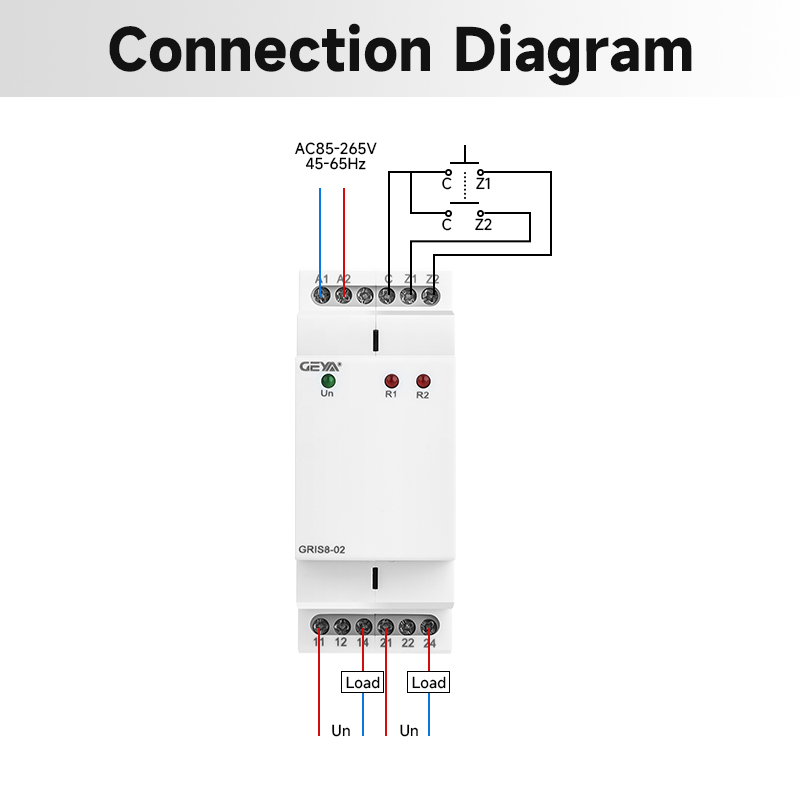 GEYA GRIS8-02 AC85-265V High-Performance GRIS8 Isolated Relay with 3-Way Isolation for HVAC and Elevator Control