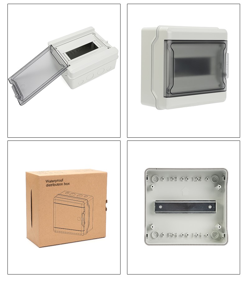 GEYA Pc ABS HA CE ROHS IP65 Plastic Enclosure 4-36 Ways Outdoor Waterproof 4way 8way Mcb Distribution Breaker Box OEM ODM