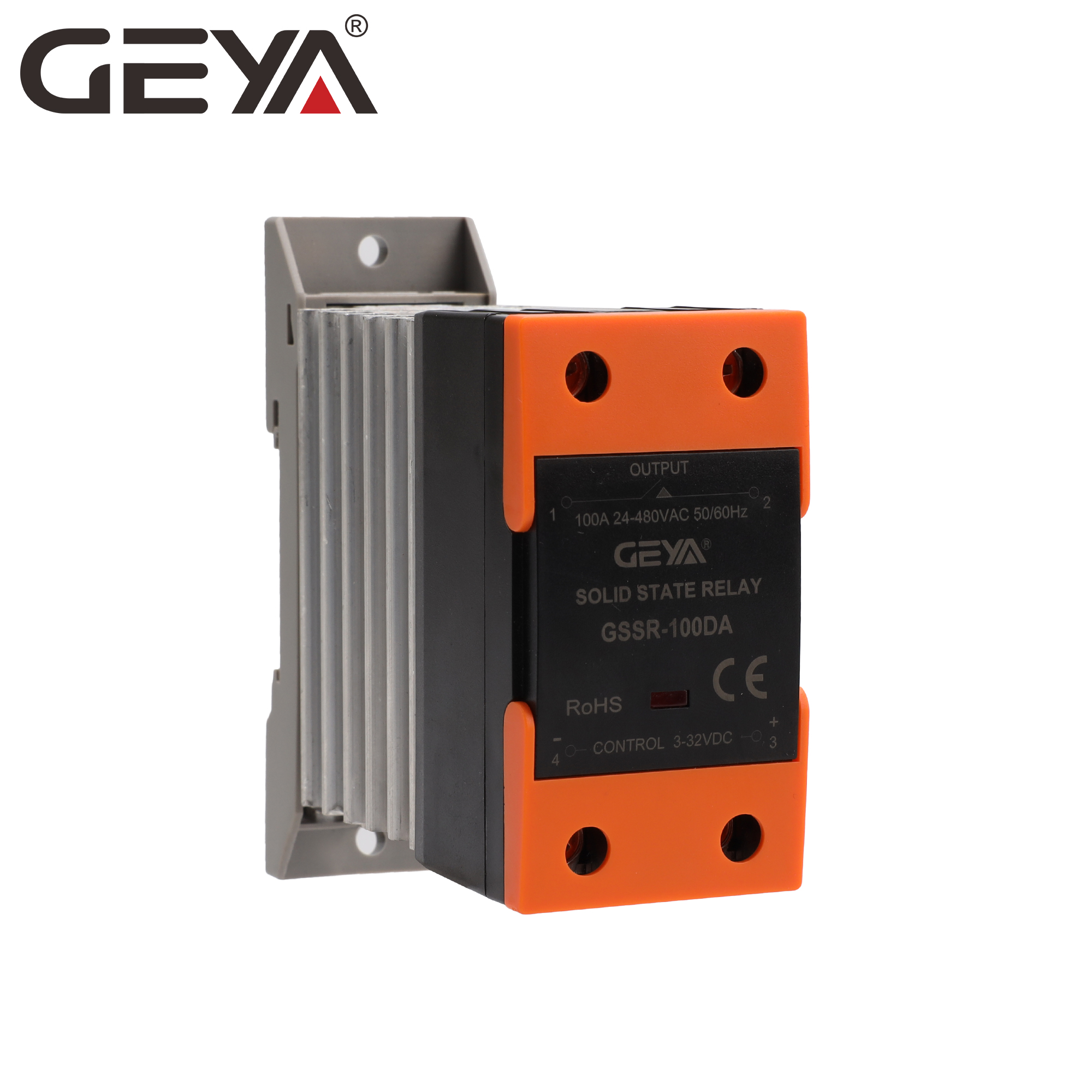GEYA GSR2-1-100DA Solid State Relay DC to AC Single Phase Protection Relay Electrical Equipment SSR Solid State Relay