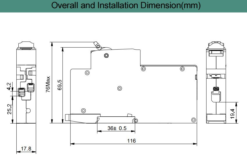 GEYA AFDD5-40 Arc Fault Circuit Breaker Afdd Rcbo Afci protection with Leakage