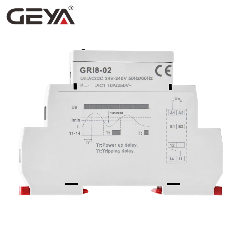 GEYA GRI8-02 0.5A 0.05 0.5A Low Stock  Current Monitoring Relay