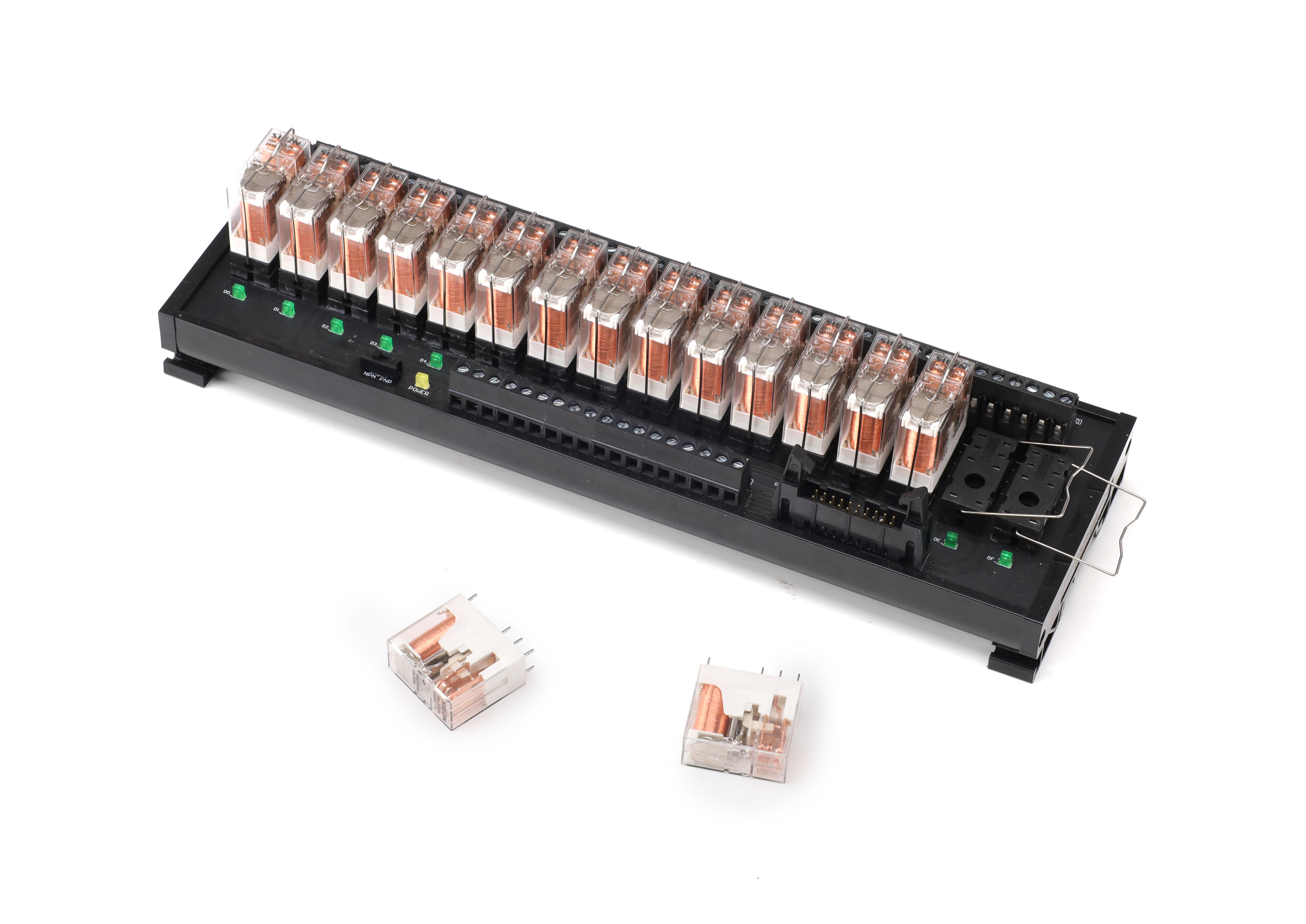 GEYA FY-2NG2R-16C 16 Channel Relay Module 2NO 2NC 12VDC 24VDC DPDT Relay