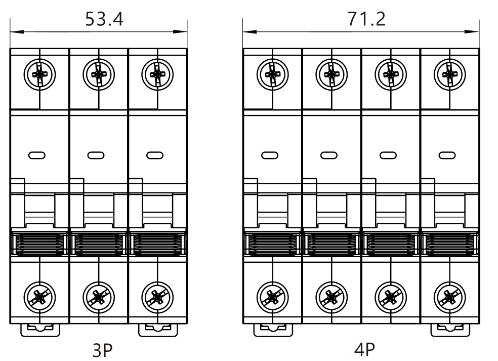 GEYA Dc Mcb Circuit Breaker 1P 2P 3P 4P Mini Miniature 16a 25amp 63a for Solar PV System 4.5ka DC1000V DC500V DC750V