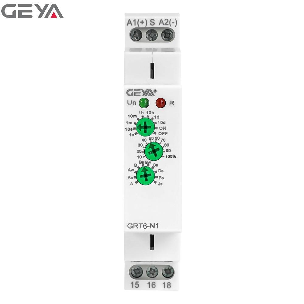 GEYA GRT6-N1 AC/DC 24V~240V 10-Function Digital Time Delay Relay Wide Voltage Multi-Purpose Timer for Extended Time Relay