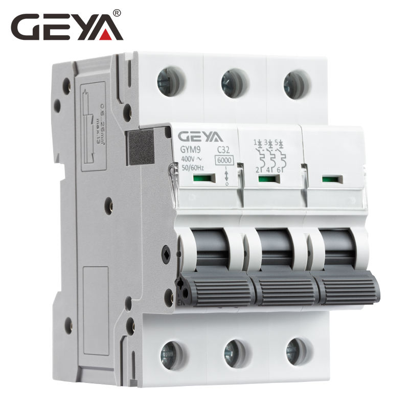 GEYA Electrical GYM9-63A-3P  32-40A Type a  6KA 3P MCB OEM ODM Miniature Circuit Breaker