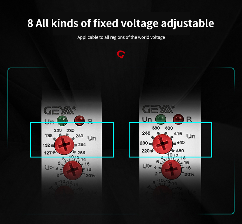 GEYA GRV8-05D M265 127V-265VAC and Current Relays Under Voltage Relay Voltage 3 Phase Voltage Relay