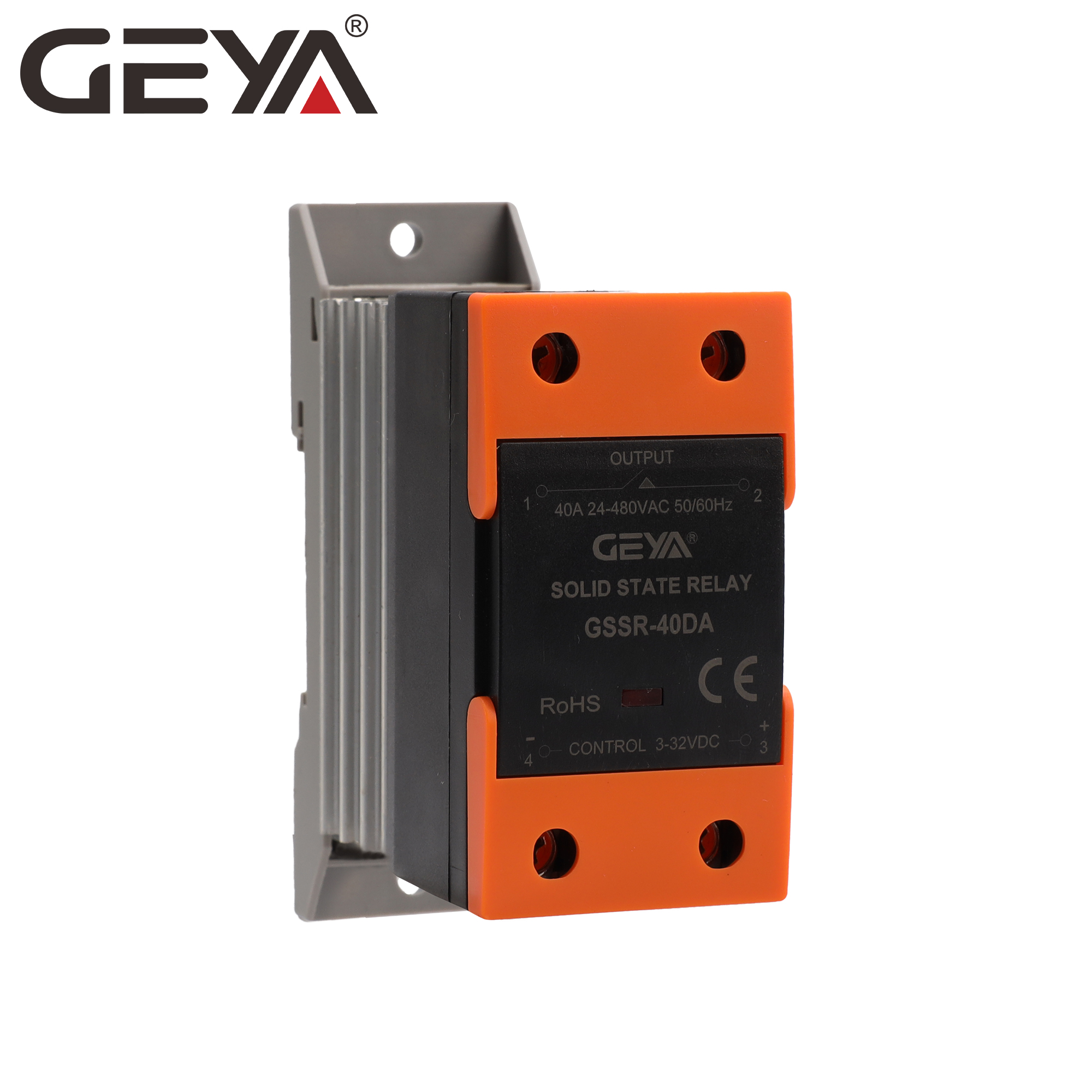 GEYA Single Phase Solid State Relay SSR-40DA DC to AC SSR Relay 3-32VDC