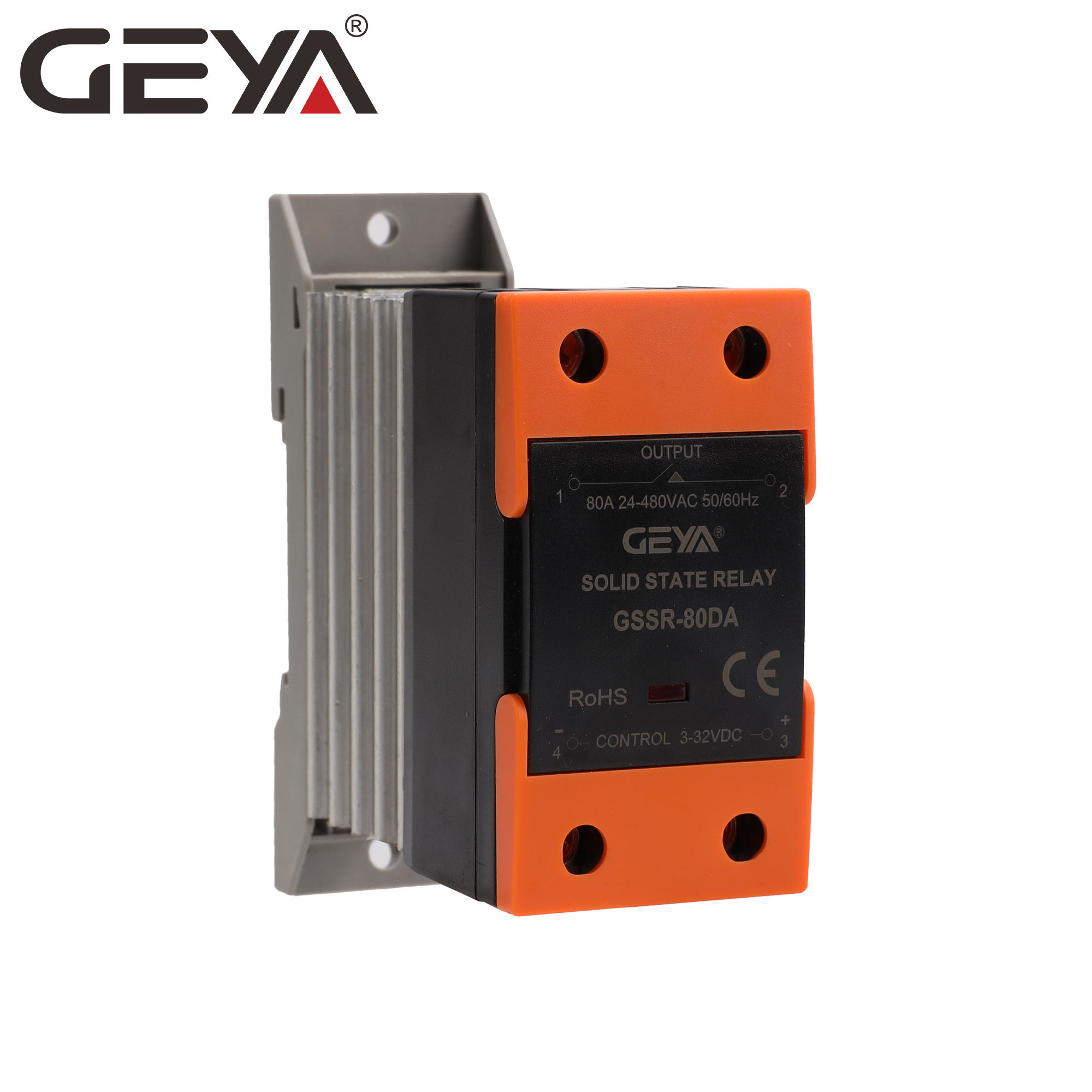 GEYA GSR2-1 10DA-120DA Best Miniature 24vac 40a Ssr Solid State Relay with Radiator Dc to Ac 50 Amp 80a 20a 3v 90 Amp