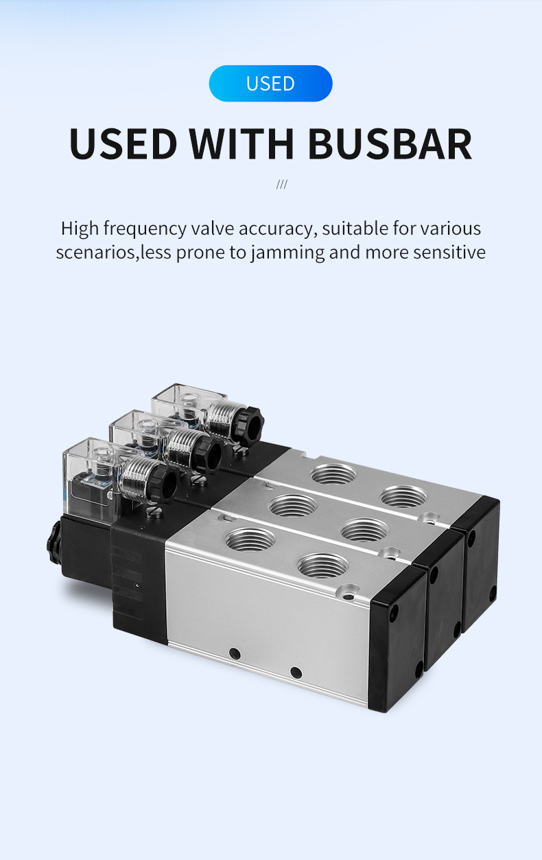 GEYA 4V410-15 PT1/2 DC 24V 12V 5 Way 2 Position Electric Pneumatic Control air Solenoid Valve