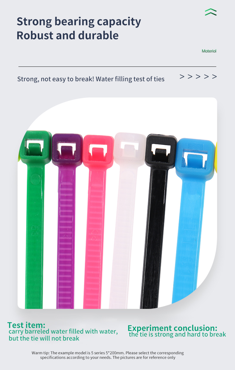 GEYA Wholesale Factory Good Quality Self-Locking Black and White Nylon66 Plastic Wire Tie Nylon Cable Tie Zip Ties