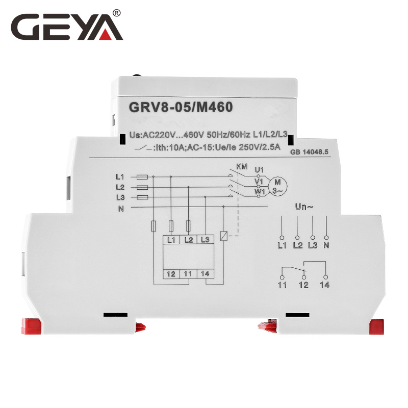 GEYA GRV8-05D M265 127V-265VAC and Current Relays Under Voltage Relay Voltage 3 Phase Voltage Relay