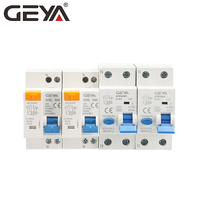 GEYA GYR10NM Residual Current Circuit Breaker With Overcurrent Protection Magnetic 4 Pole RCBO C65N