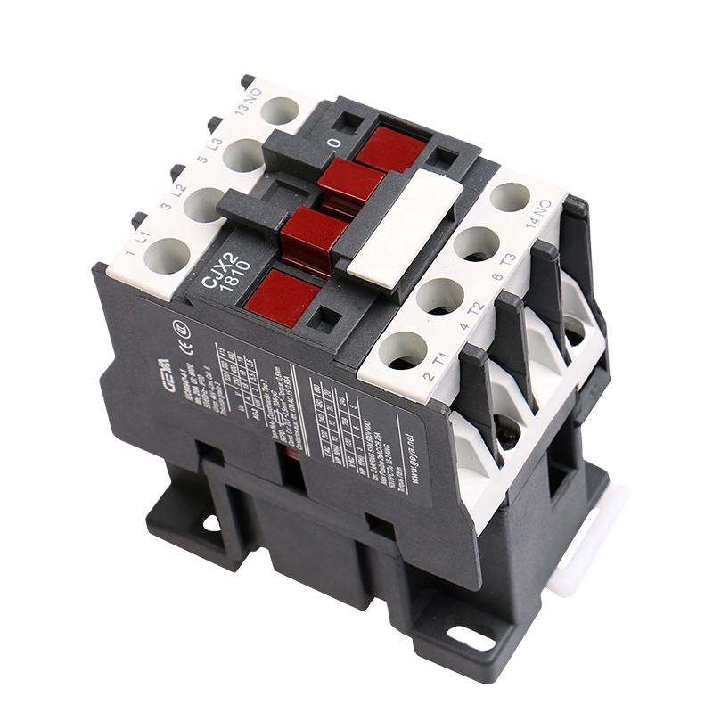 GEYA CJX2-1810 LC1D-1810 IEC 60947-1 9-95A 3P 4P Magnetic 3 Phase AC Power Contactor Cjx2 18 Price 24V-440V Lc1 D1810 Contactor