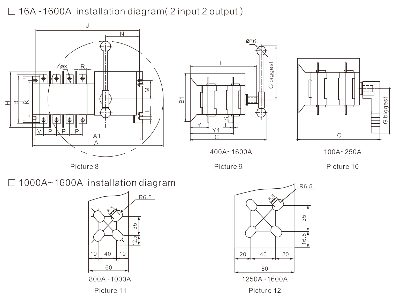 GEYA 690v 800v 8kv AC400V 8KA 17KA 26KA 67.5KA Generator Dual Power Automatic Transfer Switch 4P 400V 100A ATS