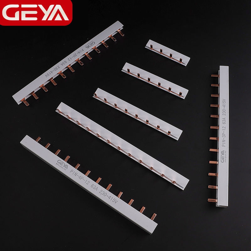 GEYA PIN-1P-8 63A 230-415V Red Copper Busbar for Distribution Box Circuit Breaker PIN TYPE MCB Connector Busbar Connection