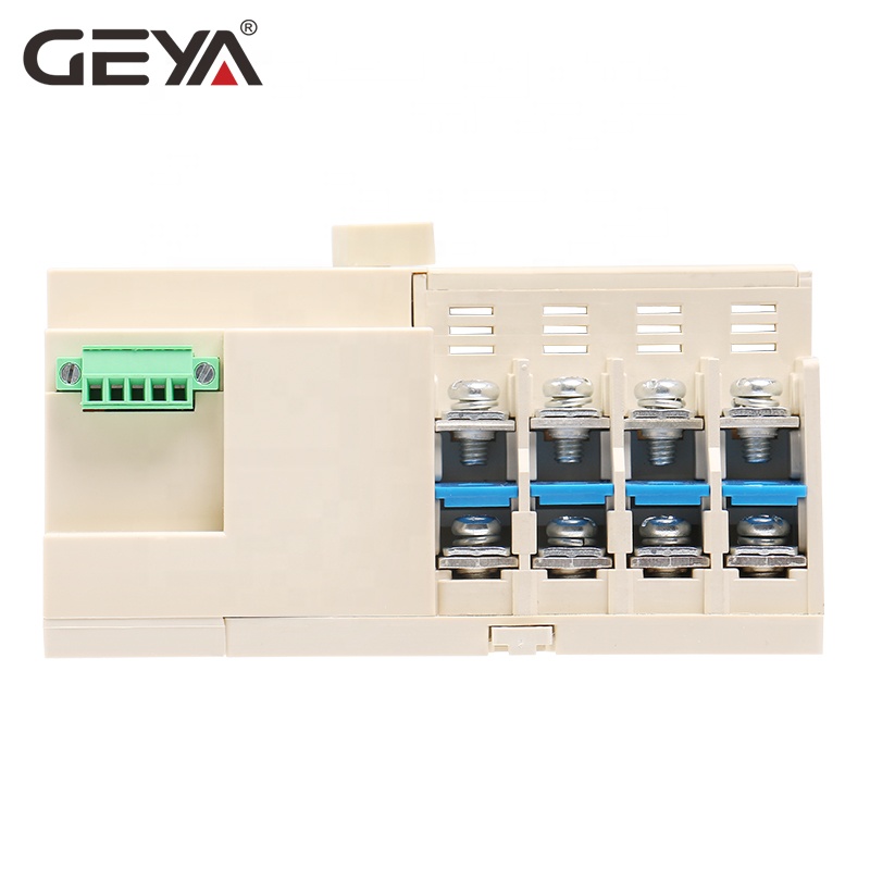 GEYA Grid PV System Power Transfer to City Power Dual Power Automatic Transfer Electrical Selector Switches Din Rail 4P 63A  ATS