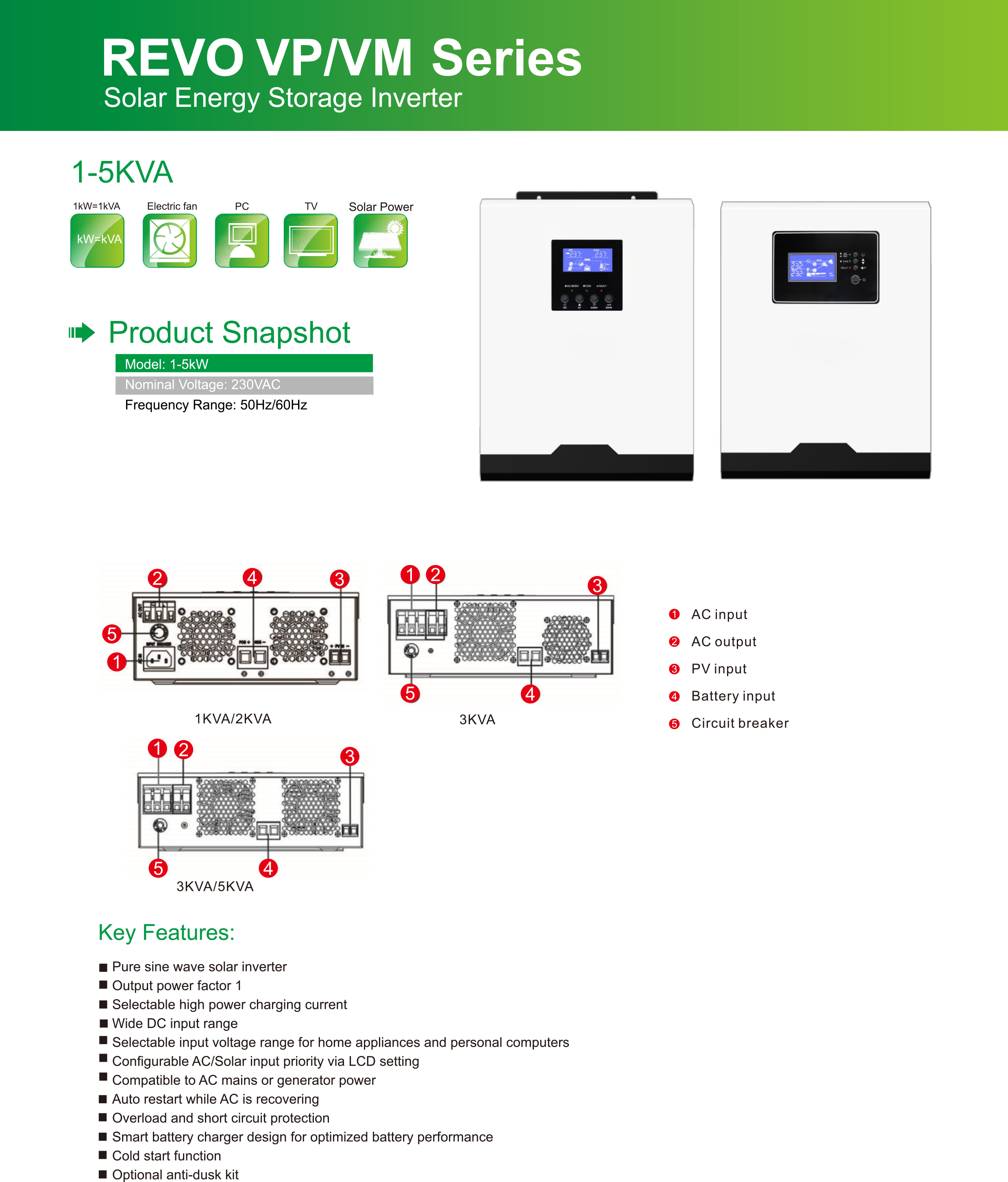 GEYA 90-280 VAC 170-280 VAC Home Use Solar Inverter 3kva 230v Hybrid Solar Inverter Hybrid Solar Inverter for Solar System
